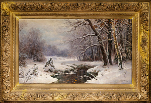 Вельц Иван Августович (1866-1926).
Зимний пейзаж с рекой. 1916.
