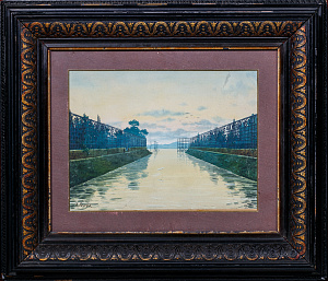 Бенуа Альберт Николаевич (1852-1936).Стрельна. Канал. 1890-е - 1910-е.