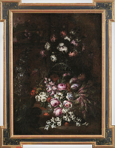 Неизвестный художник. Западная Европа. Два парных цветочных натюрморта в голландском стиле. Конец XVII века.