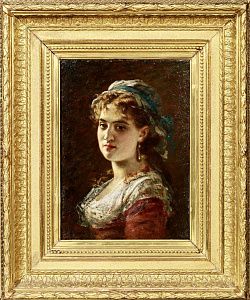 Чумаков Фёдор Петрович (1823–1911). Портрет девушки в чепце. Последняя четверть XIX века.
