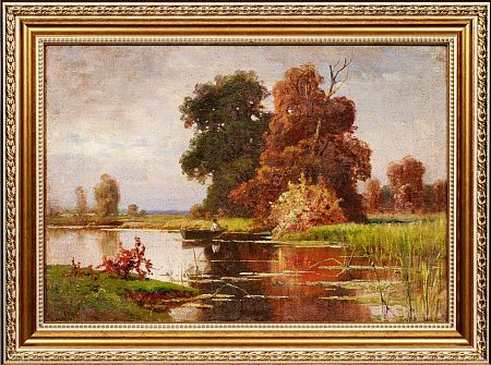 Платонов Семен Сергеевич (1860-1925). Деревья у реки. Первая четверть ХХ века.