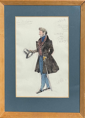 Бенуа Александр Николаевич (1870-1960). Эскиз мужского костюма для театральной постановки. Первая половина ХХ века.