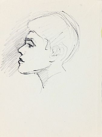 Лабас Александр Аркадьевич (1900-1983).
Профиль юноши. 1968.
