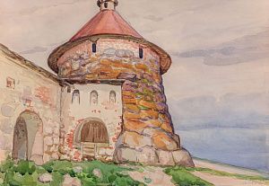 Логинов Борис Кузьмич (1909-1991). Никольская башня Соловецкой крепости. 1965.