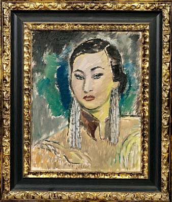 Софронова Антонина Федоровна (1892-1966).Портрет певицы Имы Сумак. 1950-е - начало 1960-х.