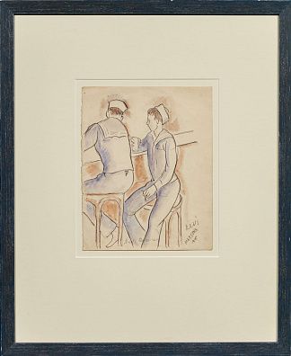 Маревна (Воробьева-Стебельская) Мария Брониславовна (1892-1984). Матросы в баре. 1945.