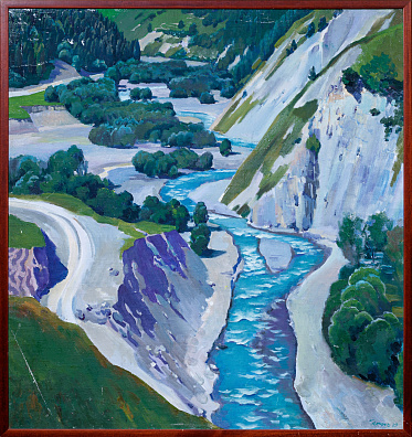 Петров Александр Николаевич (р.1947). Горы. Река. 1989.
