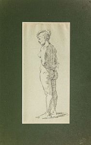 Григорьев Николай Михайлович (1880(90?)-1943).(?)  Обнаженная. 1932.