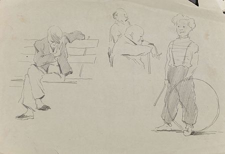 Саркисян Перч Ашотович (1922-1970). (?)
Эскизы. Городские типы. Середина ХХ века.
