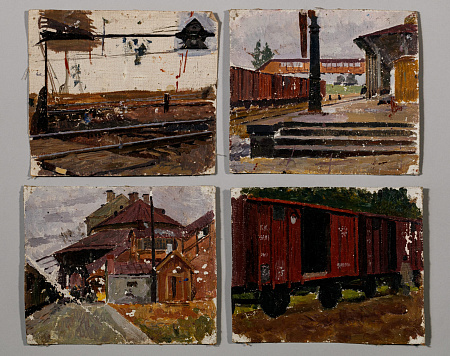 Иогансон Борис Владимирович (1893-1973). 
4 эскиза к картине "Узловая станция". Около 1928.