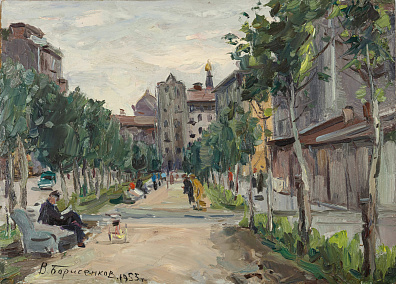 Борисенков Василий Павлович (р.1924). На бульваре. 1955.