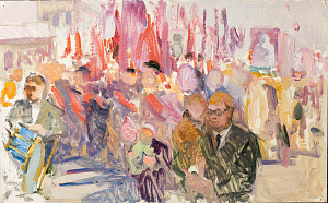 Неизвестный художник. Россия. 
Демонстрация. 1970-е.