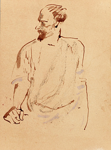 Горшман Михаил Ефимович (Мандель Хаимович) (1902-1972) Мужской портрет. 1921.