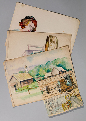 Эйгес Тамара Владимировна (1913-1981). 
4 детских рисунка. 1920-е.