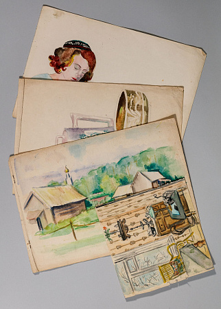 Эйгес Тамара Владимировна (1913-1981). 
4 детских рисунка. 1920-е.