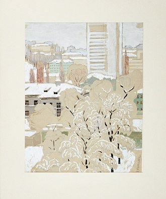 Раскина Екатерина Валерьяновна (1925-1995). Вид из окна на Красноармейской. 1970-е.