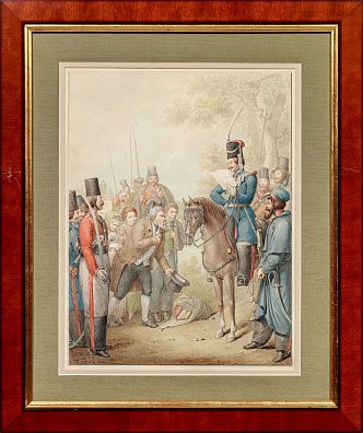 Опиц Георг Эмануэль (Georg Emanuel Opiz) (1775-1841).
Русские казаки и просители. Первая четверть XIX века.