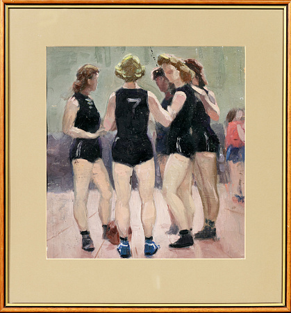 Неизвестный художник. Россия.
Спортсменки. 1960-е - 1970-е.