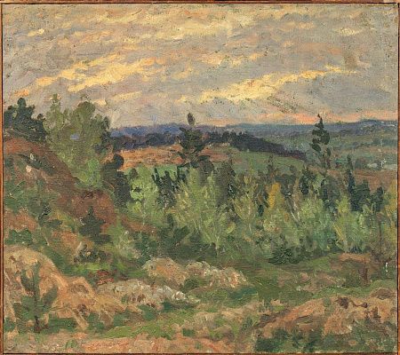 Панков Николай Петрович (1908-?). (под вопросом). Двусторонняя работа. Пейзаж. Портрет девушки. 1930-е.