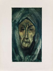 Барто Ростислав Николаевич (1902-1974). Старуха в платке. 1969.