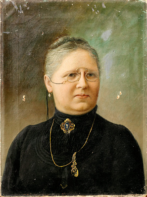 Волков Л.
Портрет дамы в пенсне. 1916.