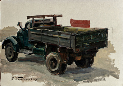 Борисенков Василий Павлович (р.1924).Машина. Этюд. 1956.