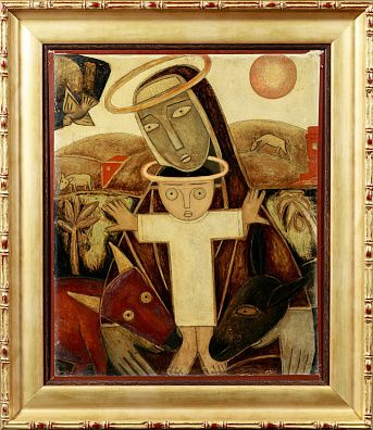 Васильева Мария Ивановна (1884-1957). Богоматерь с младенцем. 1928.