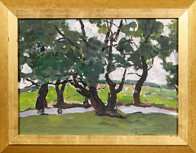 Рождественский Борис Тихонович (1903-1991). 
Пейзаж с ивами. 1940-е.