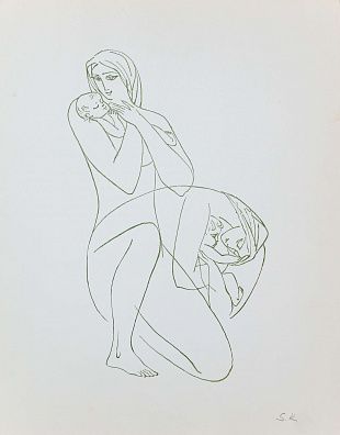 Красаускас Стасис Альгирдович (1929–1977). 
Материнство. Цикл "Рождение женщины". 1970-е.