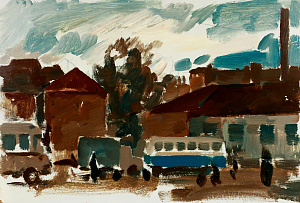 Алексеев Борис Владимирович (р.1923). Московская улица. 1980-е.