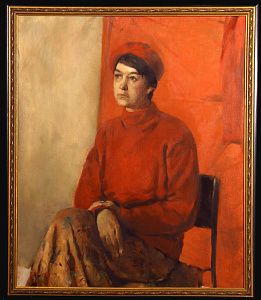 Неизвестный художник. Россия. 
Портрет Беллы Ахмадулиной. 1970-е.