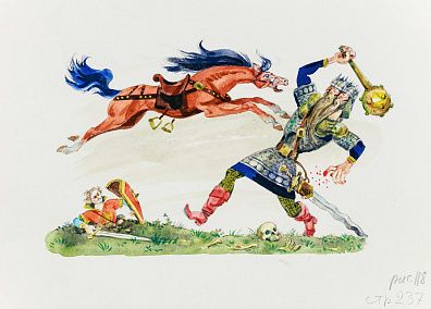 Елисеев Анатолий Михайлович (р. 1930). Иллюстрация к детской сказке. 1980-е - 1990-е.