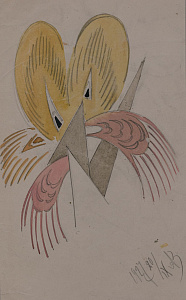 Баснина-Верхоланцева Анна Николаевна (1879-1947). 
Композиция в стиле ар-деко. 1927.