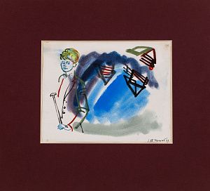 Трауготы Георгий, Александр и Валерий. 
Портрет Есенина. 1999.