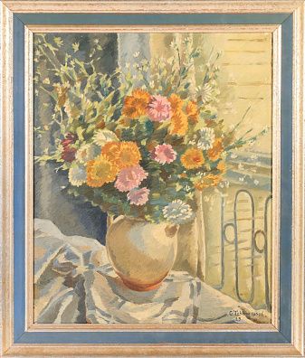 [Выставочная работа] Черкесов Юрий (Жорж) Юрьевич (1900-1943). Цветы на балконе. 1929.