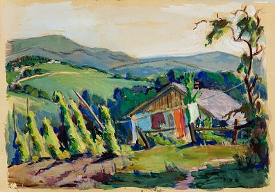 Неизвестный художник. Россия. В Трусковце. 1956.