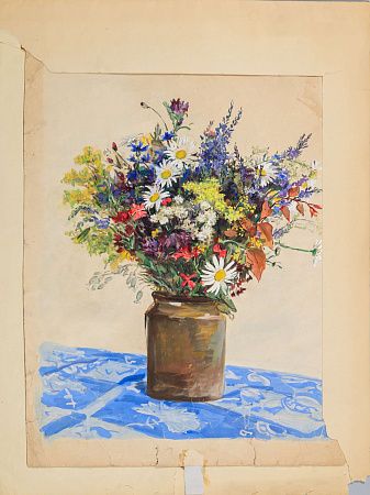Соколов Илья Алексеевич (1890–1968). Натюрморт с полевыми цветами. Вторая четверть ХХ века.