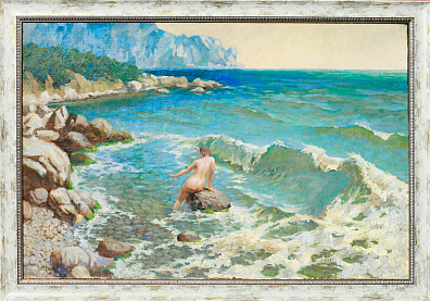 Сакун Владимир Федорович (1929-2008). Обнаженная в море. 1980-е - 1990-е.