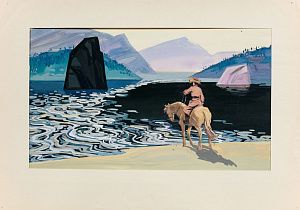 Винокуров Александр Васильевич (1922-2002). Всадник у воды. 1970-е.