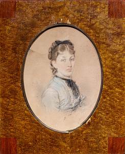 Неизвестный художник. Западная Европа.Женский портрет. 1876.