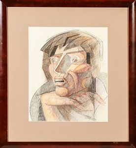 Снегур Игорь Григорьевич (р.1935). Голова мужчины. 1991.