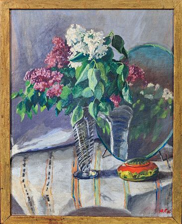 Гусев Юрий Викторович (1928-2016). Натюрморт с сиренью. 1945.