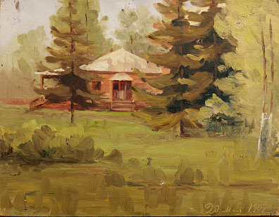 Зеленский Александр Николаевич (1882-1942) (?).Домик в лесу. 1902.