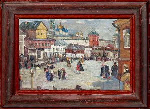 Неизвестный художник. Россия. У стен Троице-Сергиевой лавры. Первая половина ХХ века.