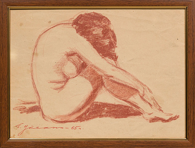 Утехин Борис Константинович (1910-1988).
Сидящая обнаженная. 1965.