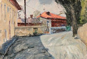 Неизвестный художник. Россия. Крымская улочка. 1977.