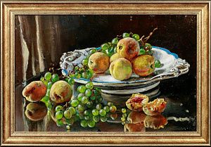 Лорис-Меликян Рубен Иосифович (1903-1948). Натюрморт с персиками и виноградом. Вторая четверть ХХ века.