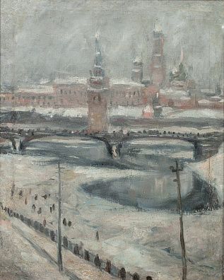 Соколик Наум Климентьевич (1897-1944). Двусторонняя работа. Портрет девушки. Вид на Кремль. Первая треть ХХ века.
