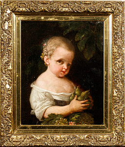 Неизвестный художник. Западная Европа.
Девочка с фруктами. Конец XVIII века.