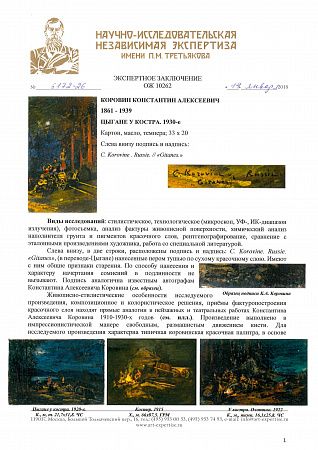 Коровин Константин Алексеевич (1861-1939). Цыгане у костра. 1930-е.